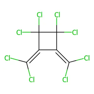 1,1,2,2-Tetrachloro-3,4-bis(dichloromethylene)cyclobutane structure