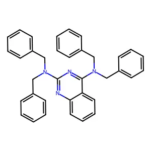 N2,N2,N4,N4-Tetrakis(phenylmethyl)-2,4-quinazolinediamine structure