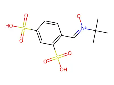 N-tert-butyl-1-(2,4-disulfophenyl)methanimine oxide structure