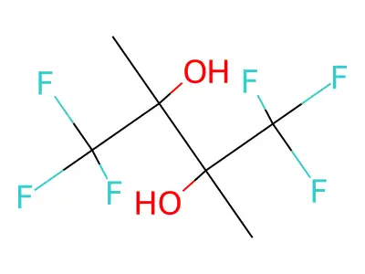 1,1,1,4,4,4-Hexafluoro-2,3-dimethylbutane-2,3-diol structure