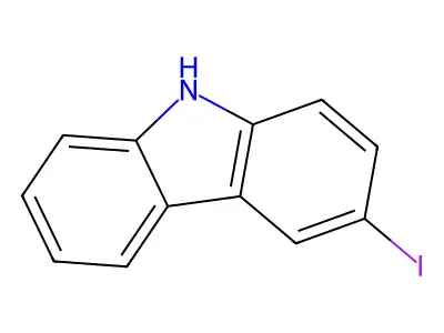 3-iodo-9H-carbazole structure