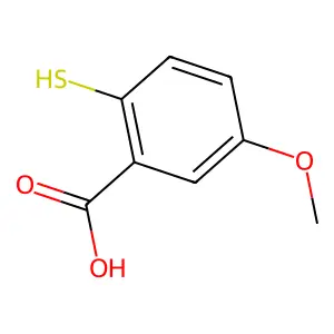 5-Methoxy-2-sulfanylbenzoic acid structure