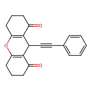 9-(Phenylethynyl)-3,4,5,6,7,9-hexahydro-1H-xanthene-1,8(2H)-dione structure