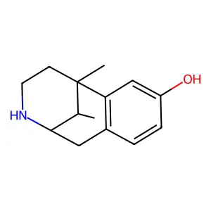 1,2,3,4,5,6-六氢-6,11-二甲基-2,6-亚甲基-3-苯并吖辛因-8-醇 structure