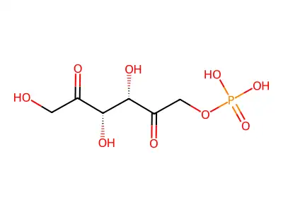 D-2,5-hexodiulose 1-phosphate structure