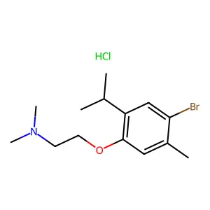 Ethylamine, 2-((6-bromothymyl)oxy)-N,N-dimethyl-, hydrochloride structure