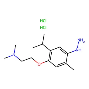 Hydrazine, 5-(2-(dimethylamino)ethoxy)-p-cymene-2-yl-, dihydrochloride structure