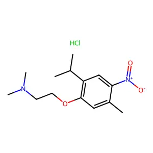 Phenetole, beta-(N,N-dimethylamino)-2-isopropyl-5-methyl-4-nitro-, hydrochloride structure