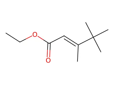 ethyl (E)-3,4,4-trimethylpent-2-enoate structure