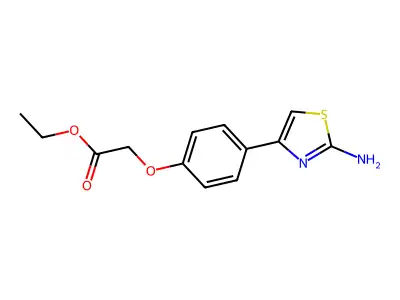 Acetic acid, (4-(2-amino-4-thiazolyl)phenoxy)-, ethyl ester structure