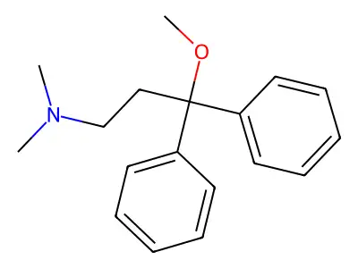 3-methoxy-N,N-dimethyl-3,3-diphenylpropan-1-amine structure