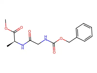 Methyl N-[(benzyloxy)carbonyl]glycylalaninate structure