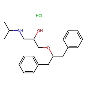 2-Propanol, 1-((alpha-benzylphenethyl)oxy)-3-(isopropylamino)-, hydrochloride structure