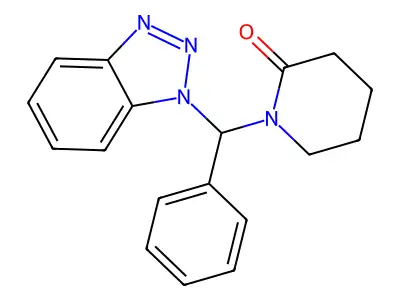 1-[1H-1,2,3-Benzotriazol-1-yl(phenyl)methyl]piperidin-2-one structure