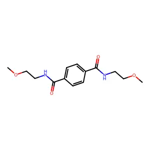 1-N,4-N-bis(2-methoxyethyl)benzene-1,4-dicarboxamide structure