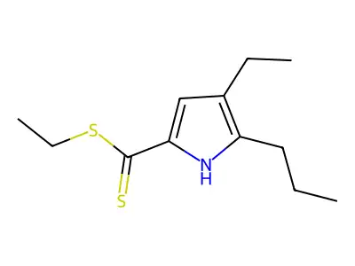 ethyl 4-ethyl-5-propyl-1H-pyrrole-2-carbodithioate structure