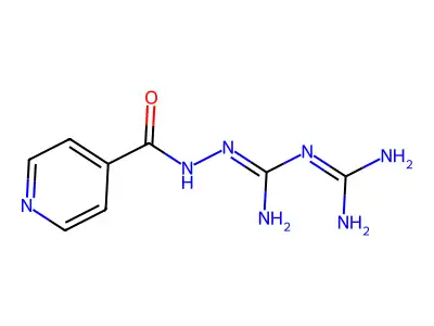 1-Carbamimidoyl-3-(pyridine-4-carbonylamino)guanidine structure