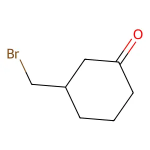 3-(Bromomethyl)cyclohexan-1-one structure
