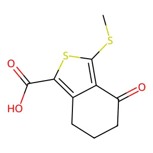 3-methylsulfanyl-4-oxo-6,7-dihydro-5H-2-benzothiophene-1-carboxylic acid structure