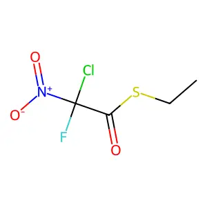 Ethanethioic acid, chlorofluoronitro-, S-ethyl ester structure