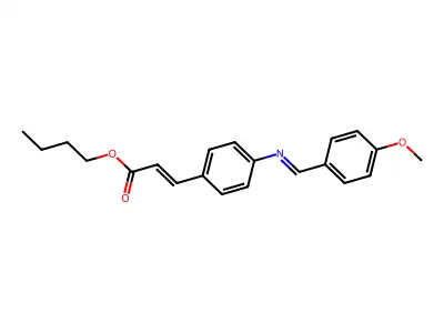 Butyl 4-[(4-Methoxybenzylidene)amino]cinnamate structure