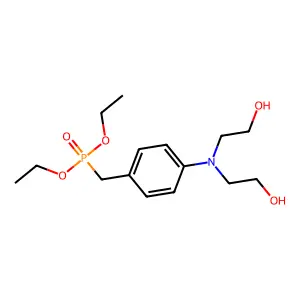Diethyl 4-(bis-(2-hydroxyethyl)-amino)-benzylphosphonate structure