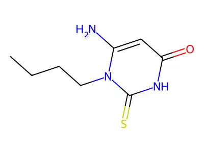 6-Amino-1-butyl-2-thioxo-1,3-dihydropyrimidin-4-one structure