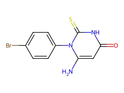 6-Amino-1-(4-bromophenyl)-2-sulfanylidenepyrimidin-4-one structure