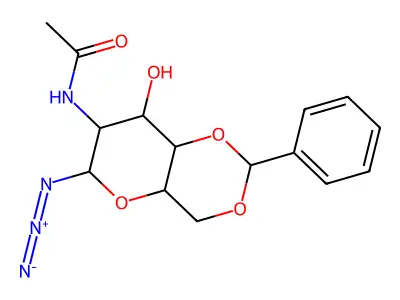 2-Acetamido-4,6-O-benzylidene-2-deoxy-beta-D-glucopyranosyl Azide structure