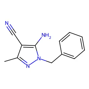 5-Amino-1-benzyl-3-methyl-1H-pyrazole-4-carbonitrile structure