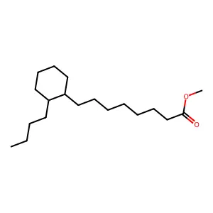 Methyl 8-(2-butylcyclohexyl)octanoate structure