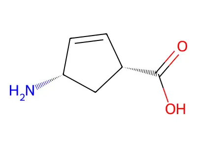 (1R,4S)-4-Aminocyclopent-2-ene-1-carboxylic acid structure