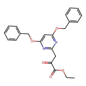 Ethyl 3-[4,6-bis(benzyloxy)pyrimidin-2-yl]-2-oxopropanoate structure
