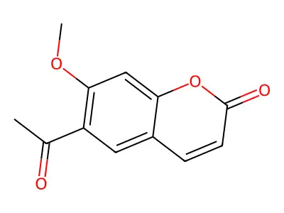 6-acetyl-7-methoxy-2H-chromen-2-one structure