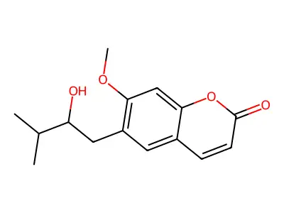 Coumarin, 6-(2-hydroxy-3-methylbutyl)-7-methoxy- structure