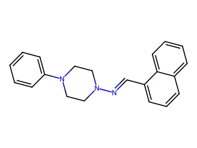 N-(1-Naphthylmethylene)-4-phenyl-1-piperazinamine structure