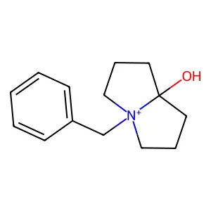 4-Benzyl-1,2,3,5,6,7-hexahydropyrrolizin-4-ium-8-ol structure