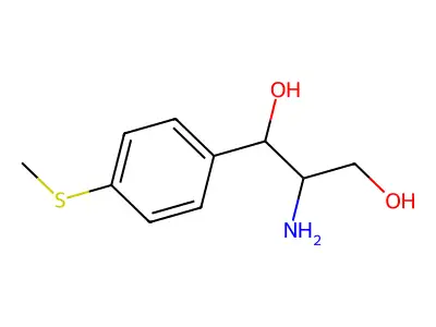 [S(R*,R*)]-2-氨基-1-[对(甲硫基)苯基]丙烷-1,3-二醇 structure
