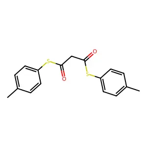 1-S,3-S-bis(4-methylphenyl) propanebis(thioate) structure