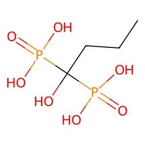 (1-羟基亚丁基)二膦酸 structure