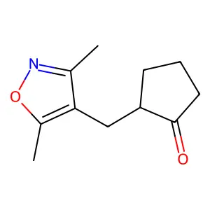 2-[(3,5-Dimethyl-4-isoxazolyl)methyl]cyclopentanone structure