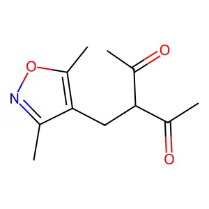 3-[(3,5-Dimethyl-4-isoxazolyl)methyl]-2,4-pentanedione structure