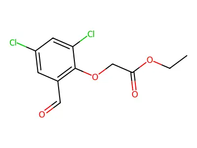Ethyl 2-(2,4-dichloro-6-formylphenoxy)acetate structure