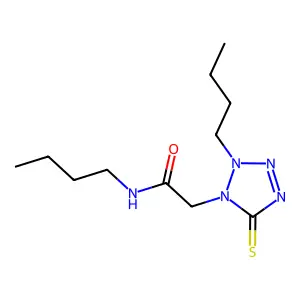 N,N-Dibutyl-(2,5-dihydro-5-thioxo-1H-tetrazol-1-yl)acetamide structure