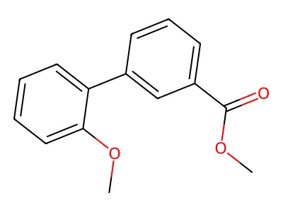 [1,1'-Biphenyl]-3-carboxylic acid, 2'-methoxy-, methyl ester structure