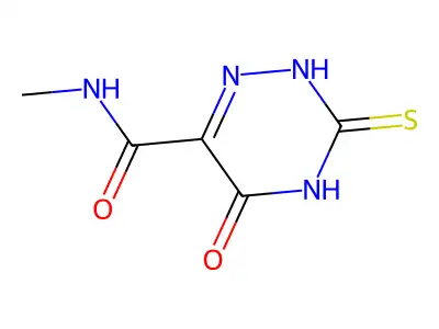N-methyl-5-oxo-3-sulfanylidene-2H-1,2,4-triazine-6-carboxamide structure