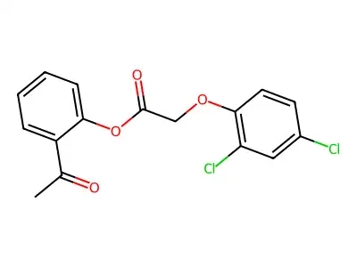 2-Acetylphenyl (2,4-dichlorophenoxy)acetate structure
