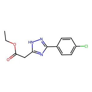 ethyl 2-[5-(4-chlorophenyl)-4H-1,2,4-triazol-3-yl]acetate structure