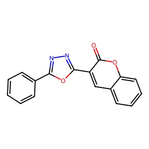 3-(5-phenyl-1,3,4-oxadiazol-2-yl)-2H-chromen-2-one structure