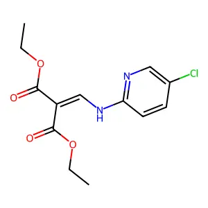 Diethyl 2-(((5-chloropyridin-2-yl)amino)methylene)malonate structure
